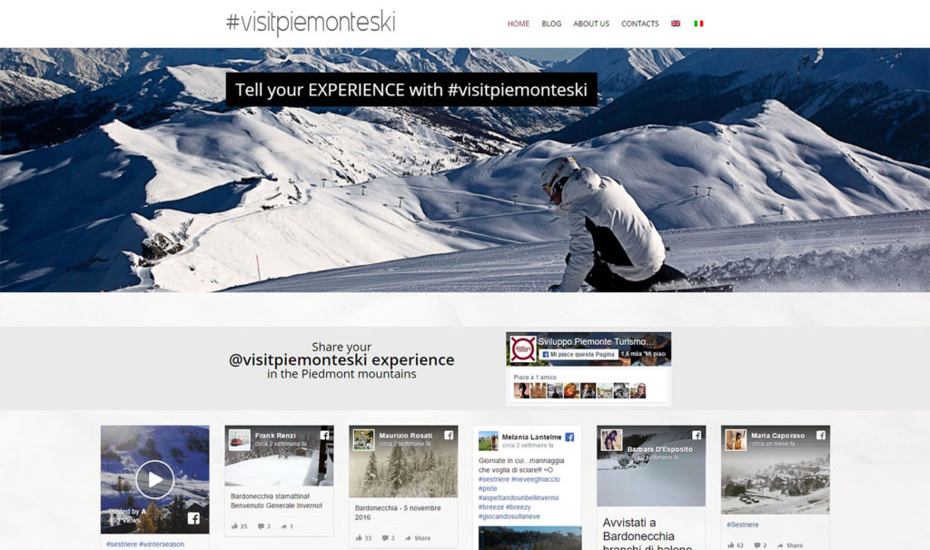 VisitPiemonteSki Blog-Social Wall