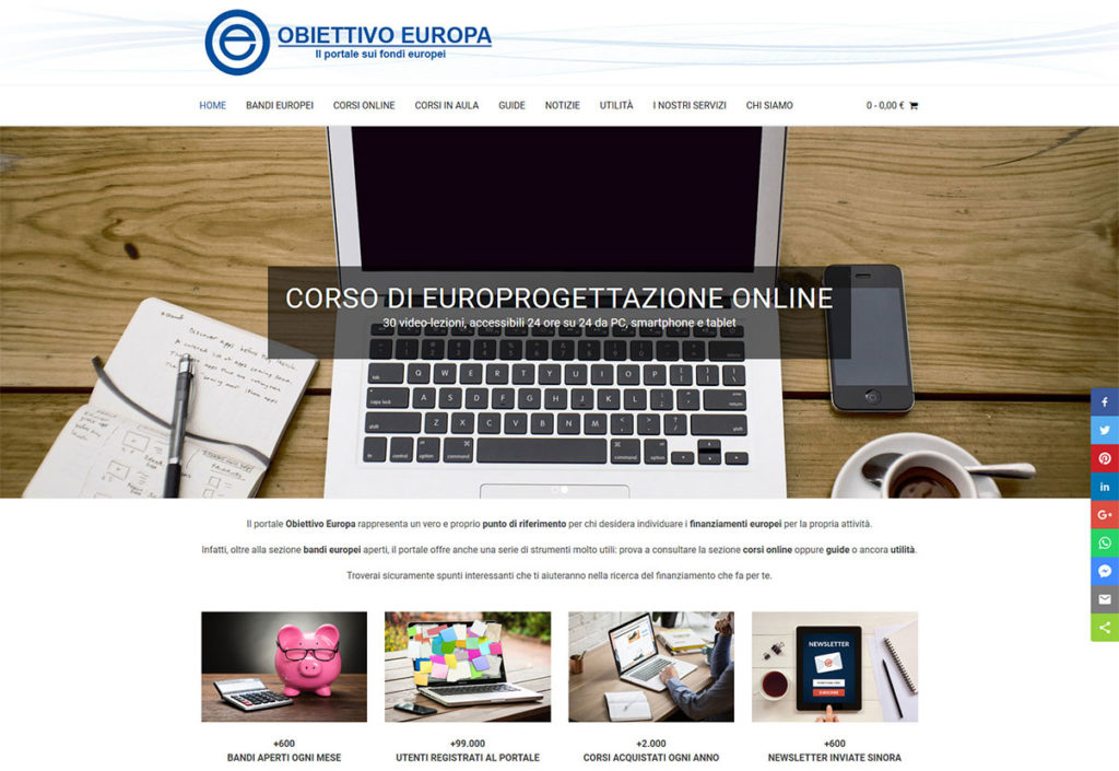 Portale Web Obiettivo Europa